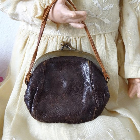 アンティーク バッグ | フランス 20世紀初頭 ドール用バッグ 革製