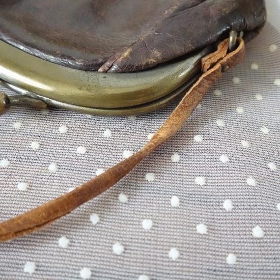 【レア】ドール用ミニがま口バッグ　チェーン付き　ミニチュア　フランスアンティーク レア】ドール用ミニがま口バッグ チェーン付き ミニチュア フランス