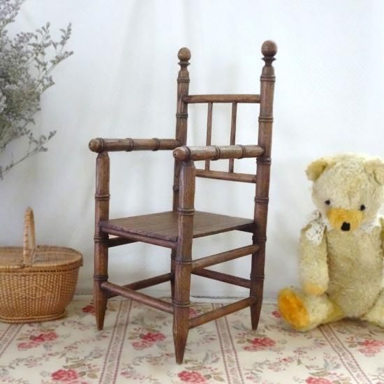 フランスアンティーク 　バンブー 木製ドールチェスト フランスアンティーク バンブー 木製ドールチェスト フランス