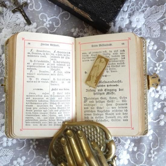 1930年代 フランス語 古い洋書 聖書 MISSEL 本革装丁 祈祷書