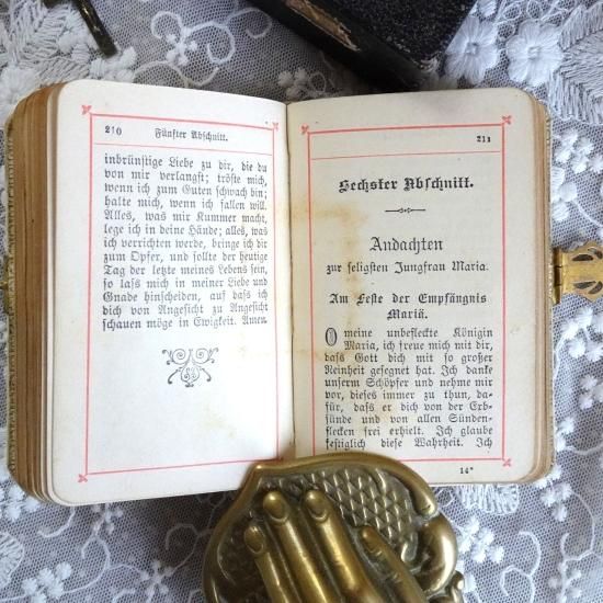 フランスアンティーク祈祷書、聖書、ミセル、セルロイド