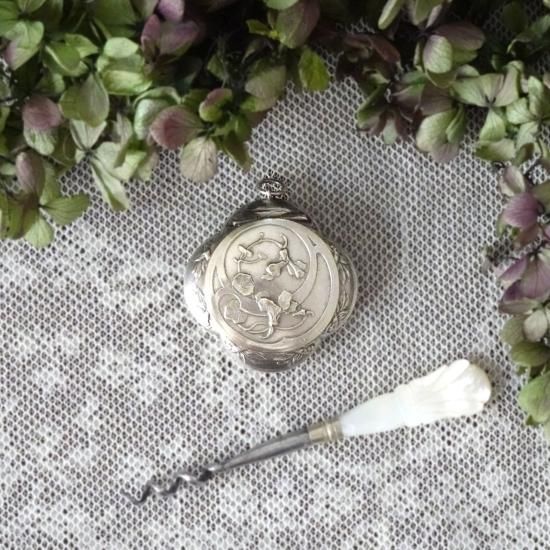 シルバー雑貨 アンティークピルケース.silver 小物入れ フレンチ雑貨
