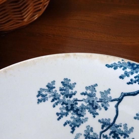 美品　terre de fer　花リム　コンポティエ　フランス　アンティーク クレイユモントロー窯FLORAコンポティエ（高さ9.5cm）バラ