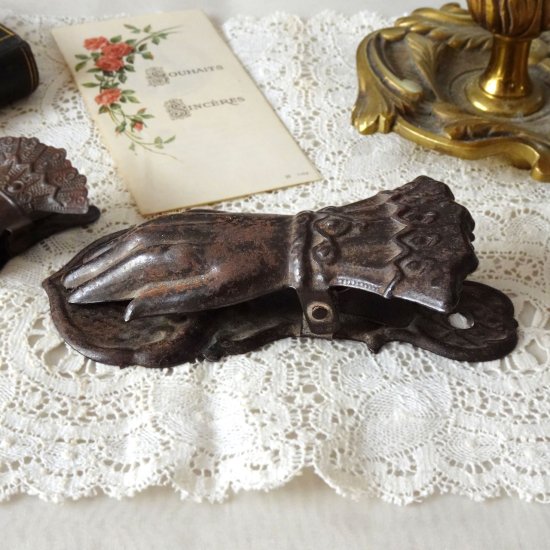 アンティーク ハンドクリップ | フランス 20世紀初頭 貴婦人の手 黒い 