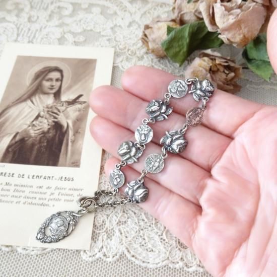 アンティーク ロザリオ | フランス リジューの聖テレーズ 薔薇