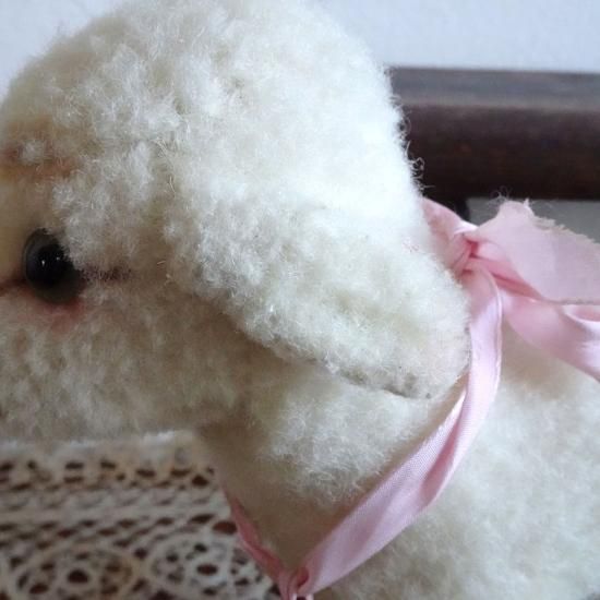 シュタイフ羊ランビー3 194]アンティークシュタイフ 羊のLamby ランビー 22cm ひつじ