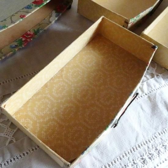 アンティークカルトナージュ　引き出し付BOX アンティーク カルトナージュ ボックス | フランスアンティーク