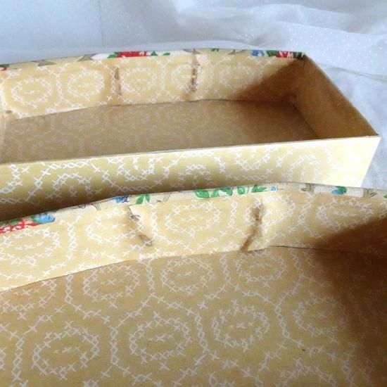 フランスアンティーク木箱BON MARCHE 手芸ボックス小物入れ