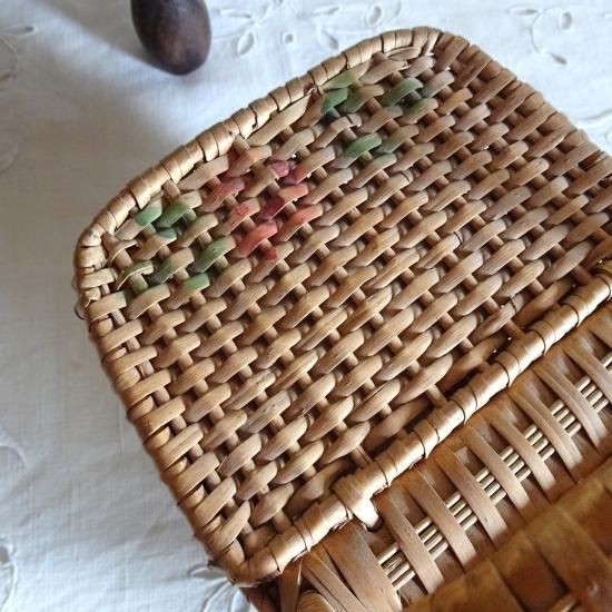 アンティーク ローズパニエ | フランス 小さなローズパニエ アンティーク ローズパニエ | フランス 小さなローズパニエ