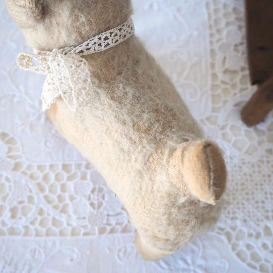 イギリス アンティーク　犬 ぬいぐるみ　テリア 首ジョイント　特大サイズ teddy_ant-britishdog