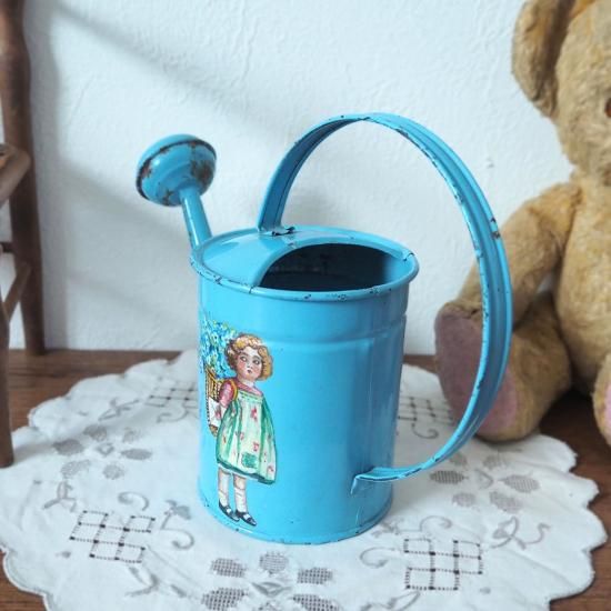 イギリスアンティーク　ブリキのジョウロ イギリス アンティーク ブリキ製 ジョウロ ガーデニング 11549