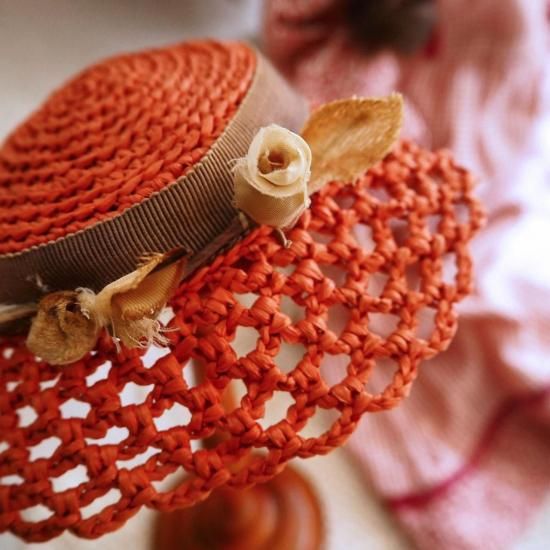 アンティーク　フランス　薔薇　ローズ　布花　花冠　ビスクドール コサージュ アンティーク フランス 薔薇 ローズ 布花 花冠 ビスクドール