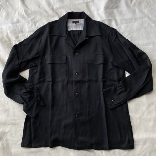 The Groovin High Box Rayon Long Sleeves Shirt Black Right Ounce