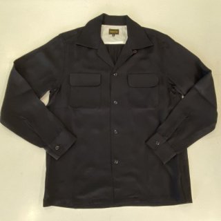 The Groovin High Box Rayon Long Sleeves Shirt Black