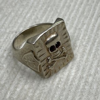 A383 The Groovin High 1940S Style Vintage Silver Skull Ring13