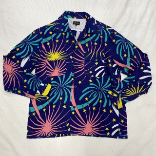 A363 The Groovin High Rayon Shit Navy