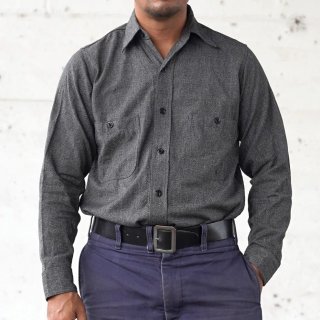 S567 1940’s Vintage Style Black Chambray Shirt