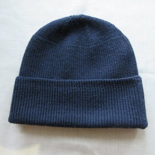 H605 1940's Style Knit Beanie Navy