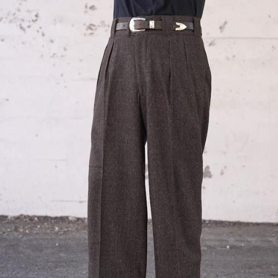 240301 30'S Trousers Wool Brown - Tutti-frutti（トゥッティ