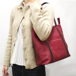 お値下げ!【送料込み】✳︎azzuni 本革コンビ縦型トートバッグ L