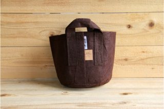 Root Pouch | Brown with handle Non-Degradable 2gal(8L)<br/>ルーツポーチ ブラウン 持手付き 非分解性