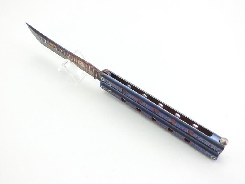 Atropos knife Devil Purple moon デビルズムーン#3 バタフライナイフ Atropos knife Devil Purple moon デビルズムーン#3 バタフライナイフ