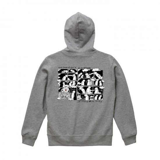 Diskah ZIP HOODIE（GRAY） - Hi-STANDARD OFFICIAL WEB STORE