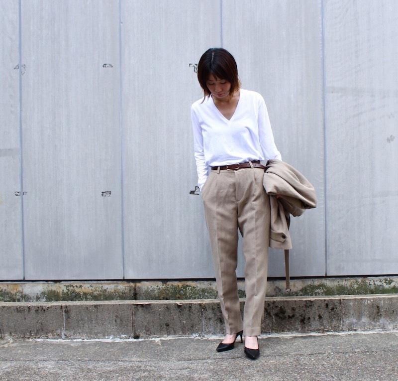 50%OFF】PHLANNEL Wool Linen One Tuck Trousers - THIRTY