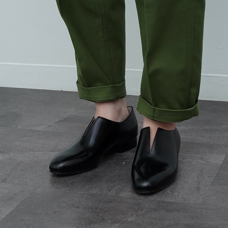 【BEAUTIFUL SHOES】SLIT SHOES BLACK - THIRTY' THIRTY' STORE