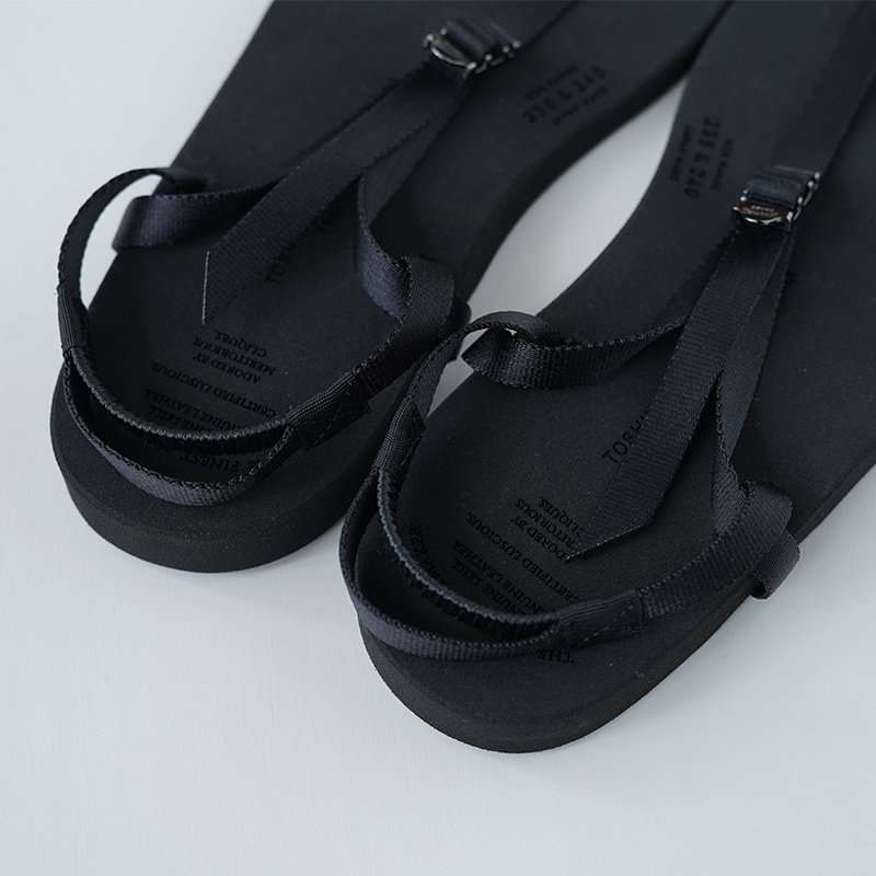 BEAUTIFUL SHOES】BAREFOOT SANDALS(THICK SOLE) BLACK - THIRTY 