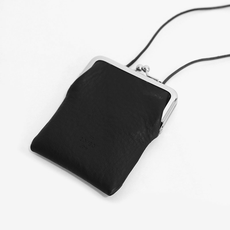 20/80】トゥエンティーエイティー/SHRINK LEATHER GAMAGUCHI NECK PURSE-