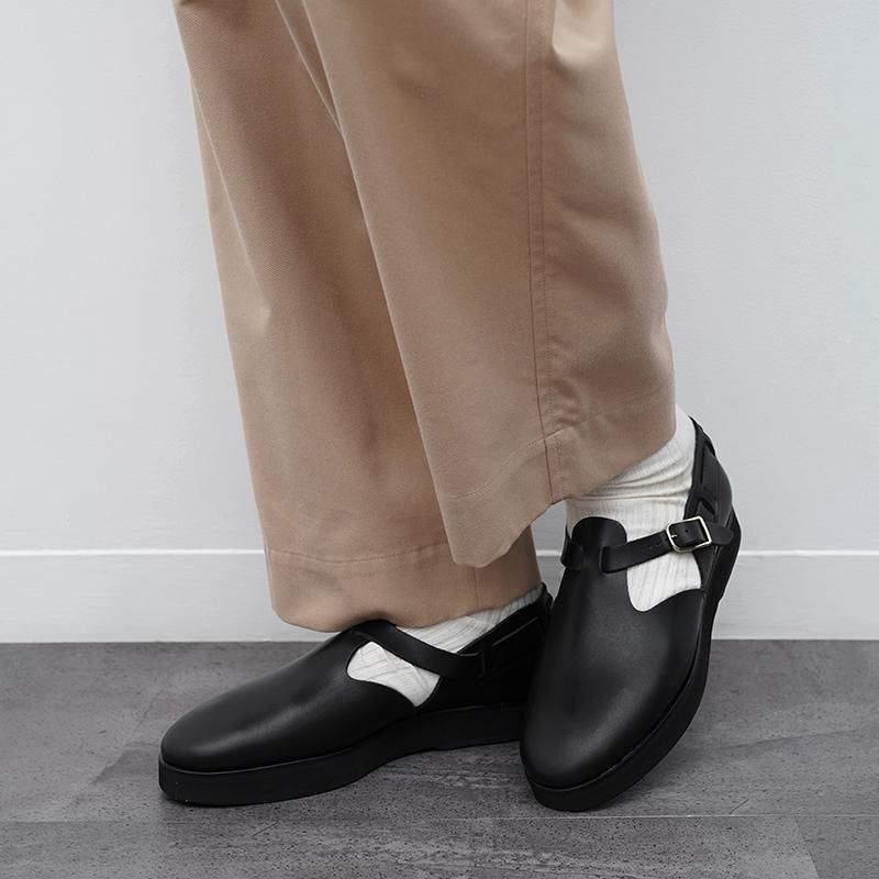 【30%OFF】【foot the coacher フット ザ コーチャー】T-STRAP SHOES BLACK - THIRTY' THIRTY'  STORE