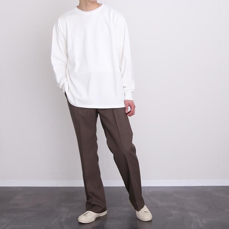 ラスト１点】【AURALEE オーラリー】TROPICAL WOOL SLACKS TOP BROWN