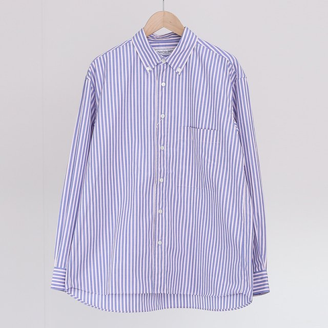 【UNIVERSAL PRODUCTS ユニバーサルプロダクツ】T.M. STRIPE BUTTON DOWN SHIRT PINK STRIPE
