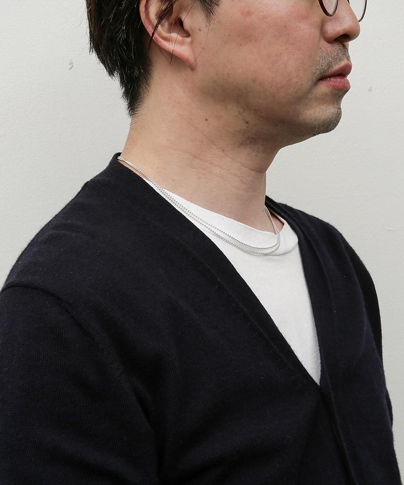 【20/80 トウェンティーエイティー】STERLING SILVER DOUBLE CHAIN NECKLACE 2mm WIDTH SV - THIRTY' THIRTY' STORE