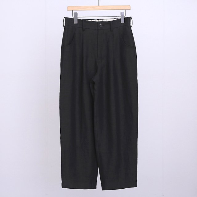 【2022 S/S】【Gorsch the merry coachman】ROUGH WEAVING FRENCH LINEN OUT TACK ROUND SHAPE BLACK