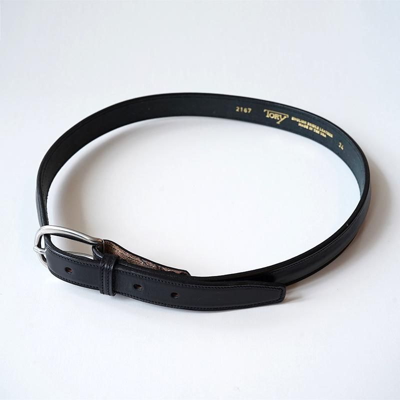 9月11日再入荷】【TORY】ROUND RAISED BELT BLACK NICKEL - THIRTY