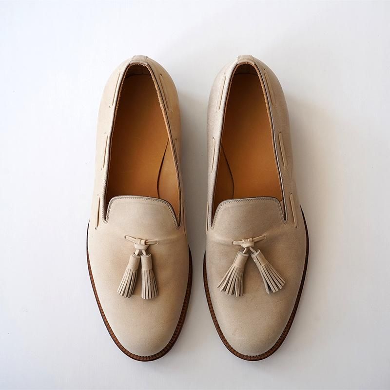 【試着のみ】forme フォルメ Suede Tassel loafer forme フォルメ｜Ladie's Suede Tassel loafer plain toe maroon