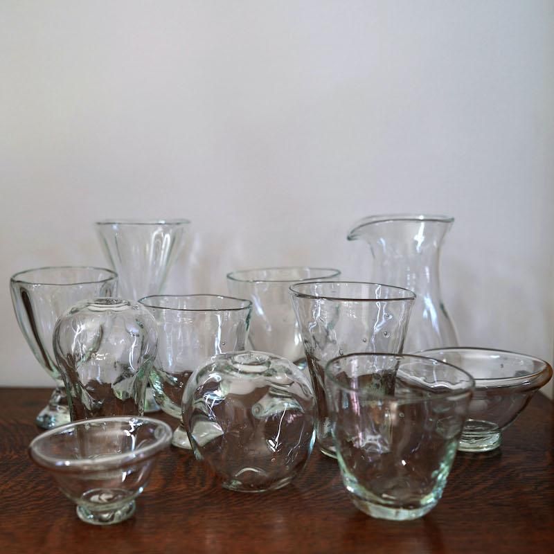 【未使用】おおやぶみよ ガラス お菓子皿 フロート皿（中） / おおやぶみよ / 読谷村 - THIRTY' THIRTY' STORE