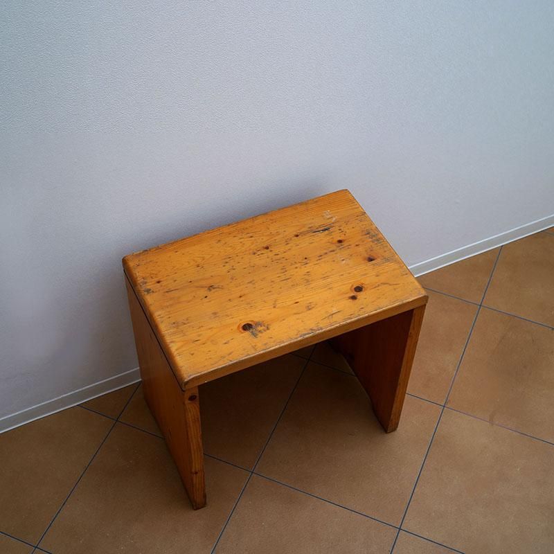 最終価格 シャルロットペリアン Les Arc stool 1960s Les Arcs Square Stool / Charlotte Perriand / 60s / France