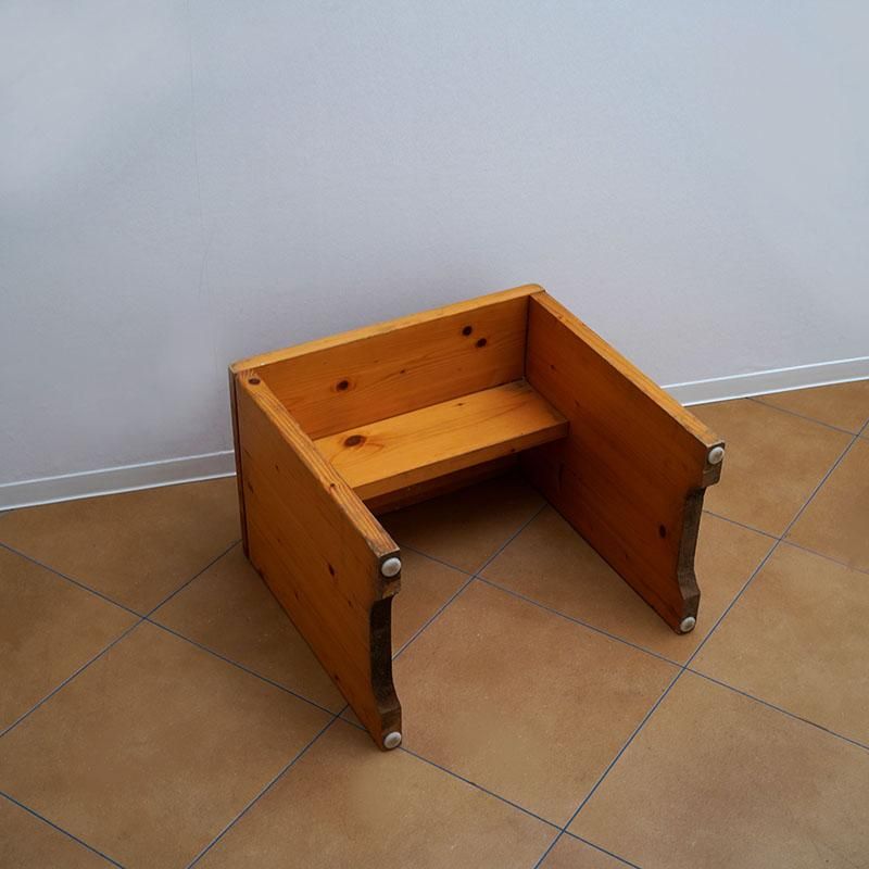 Les Arcs Square Stool / Charlotte Perriand / 60s / France Les Arcs Square Stool / Charlotte Perriand / 60s / France