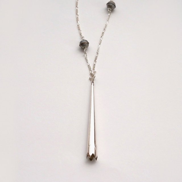 【DINEH ディネー】Metal Long Bolo Tip Necklace silver