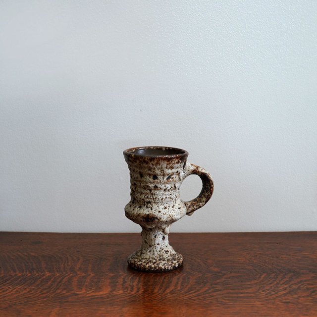 FATLAVA Goblet with Handle / van-Woerden Gouda Pottery / Model BK4 / Netherland / 17cm / 60s-70s