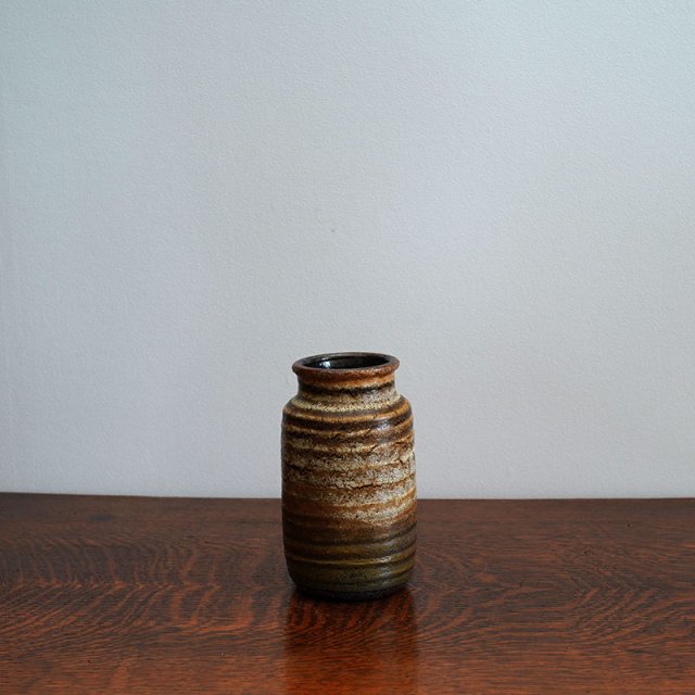 Brown&Channel Vase / Scheurich Keramik / Model 231-15 / West Germany / 15cm / 50s-70s