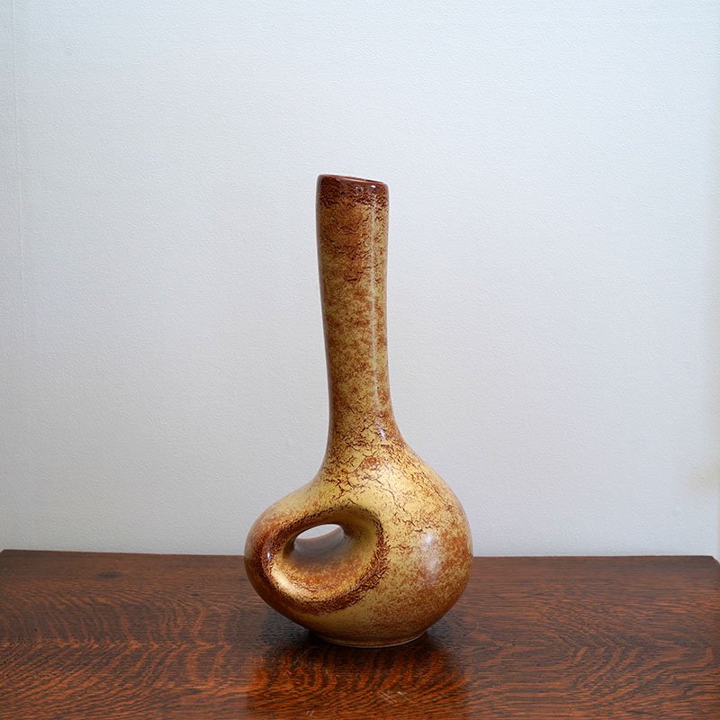 Bertoncello Ceramiche d’Arte / Large Vase with Hole / Italy / 1960s -  THIRTY' THIRTY' STORE