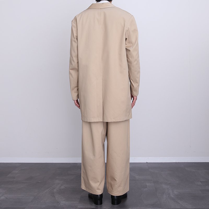 白木/黒塗り Reverberate long jacket セットアップ grey著用数回