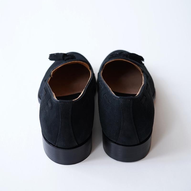 forme フォルメ】Suede Tassel loafer plain toe Black - THIRTY forme フォルメ】Suede Tassel loafer plain toe Black - THIRTY