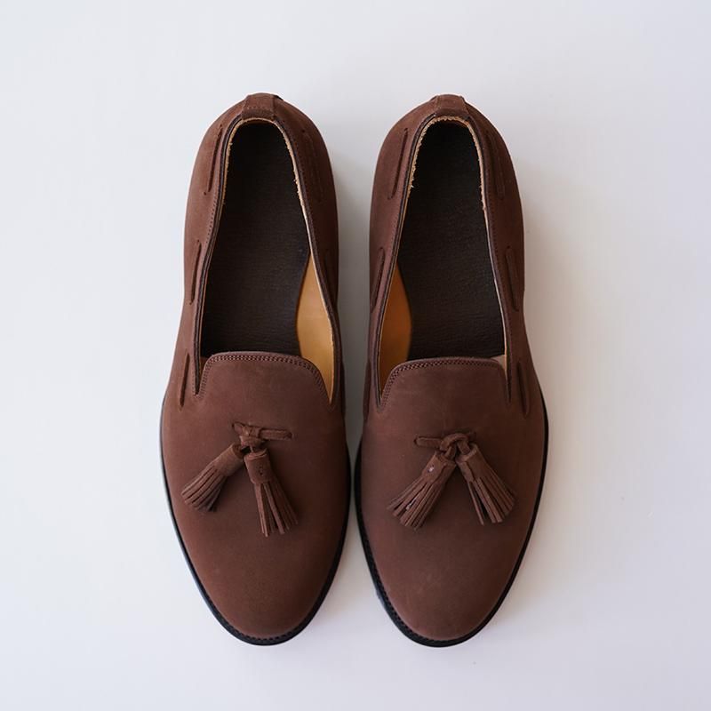 forme フォルメ】Suede Tassel loafer plain toe Maroon forme フォルメ】Suede Tassel loafer plain toe Maroon