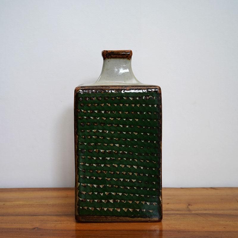 Tonala Pottery Large Rectangle Vase / Mexico / Ceramica San German