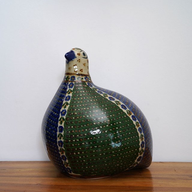 Tonala Pottery Huge Bird / Mexico / Ceramica San German / Blue&Green
